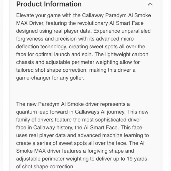 Callaway Paradym AI 9 degree driver head (headcover included) - Picture 5 of 6